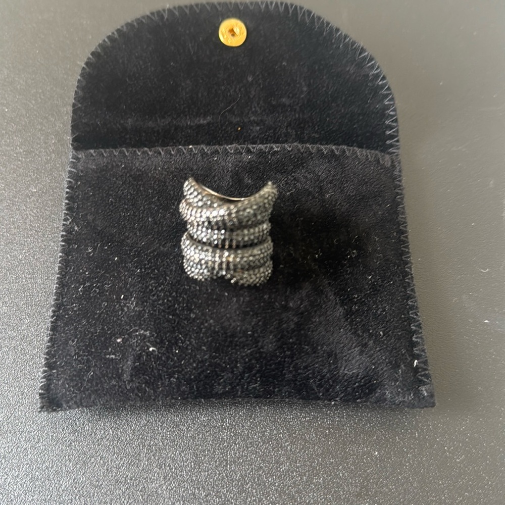 Arthur Marder Black Spinel wrap Ring size 6